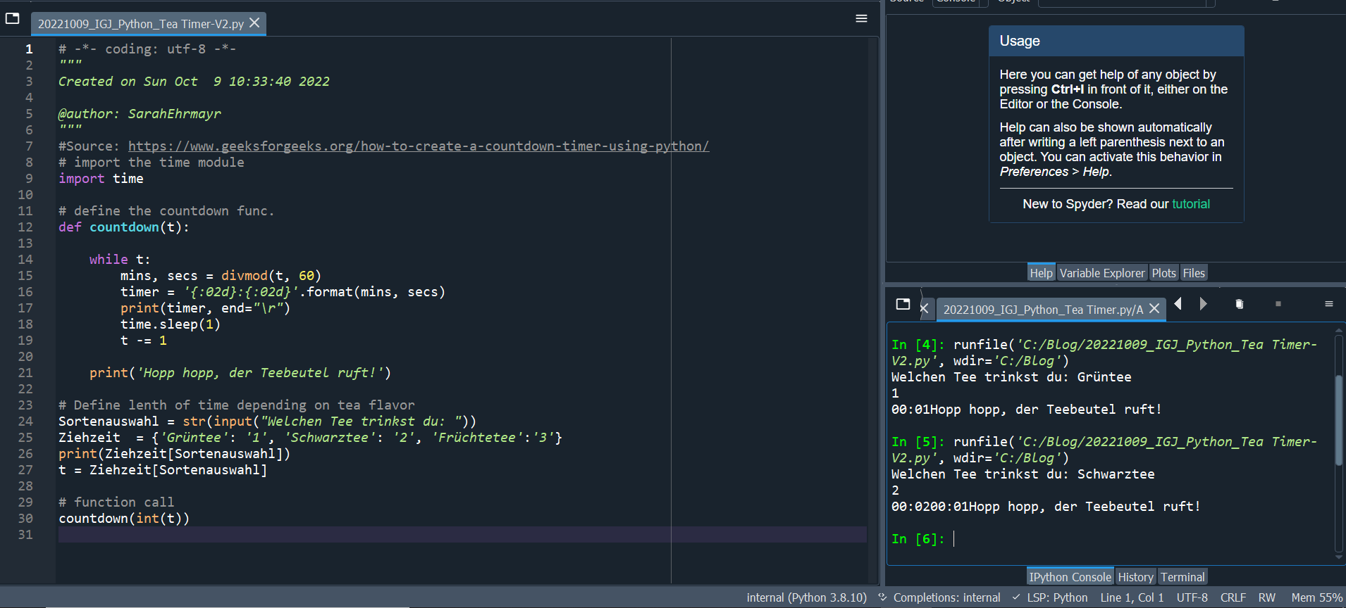 Bye-bye Bitterstoffe: Warum mein Tee mit Python besser schmeckt - Tagebuch